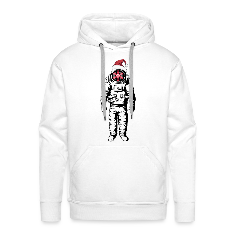 SnowBrains Santa Astronaut Men's Hoodie - white