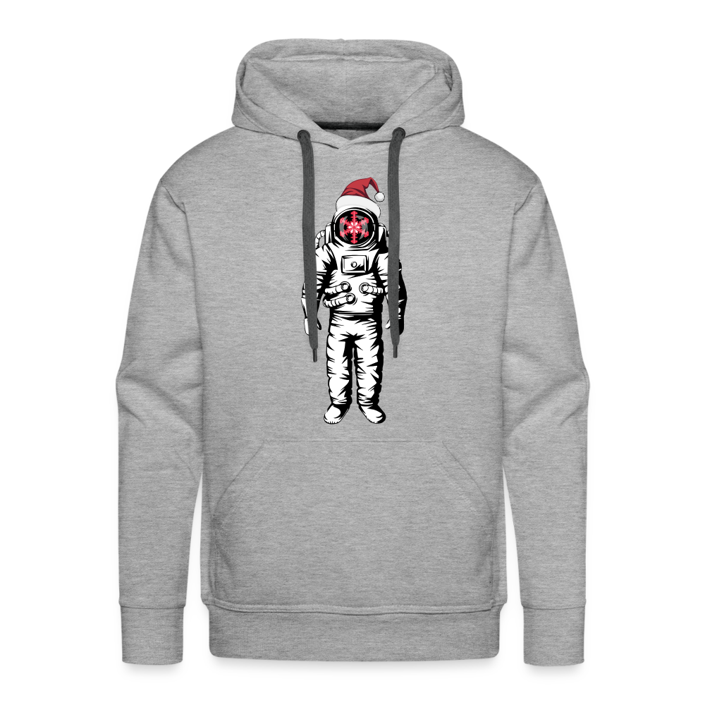 SnowBrains Santa Astronaut Men's Hoodie - heather grey