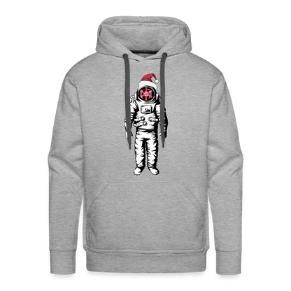 SnowBrains Santa Astronaut Men's Hoodie - heather grey