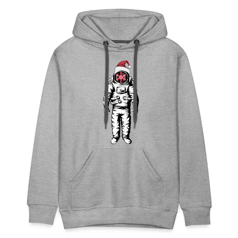 SnowBrains Santa Astronaut Men's Hoodie - heather grey