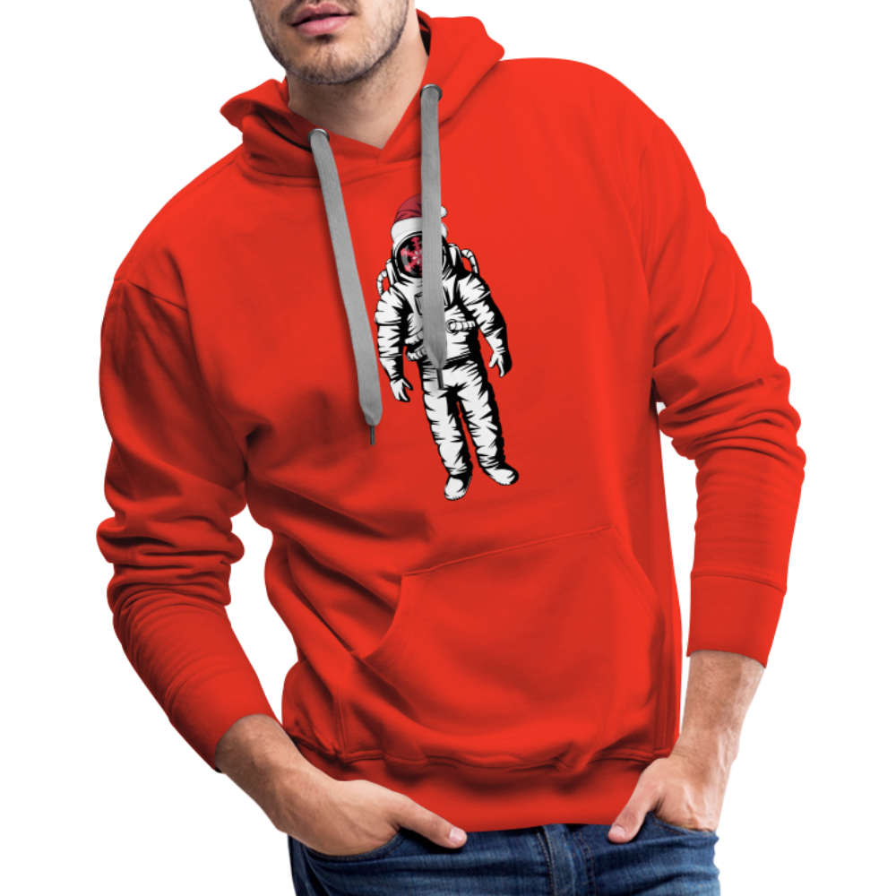 SnowBrains Santa Astronaut Men's Hoodie - red