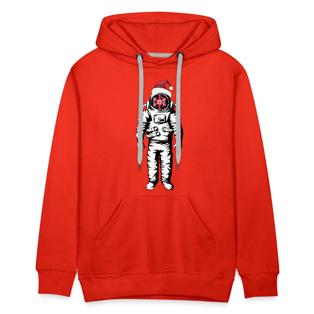 SnowBrains Santa Astronaut Men's Hoodie - red