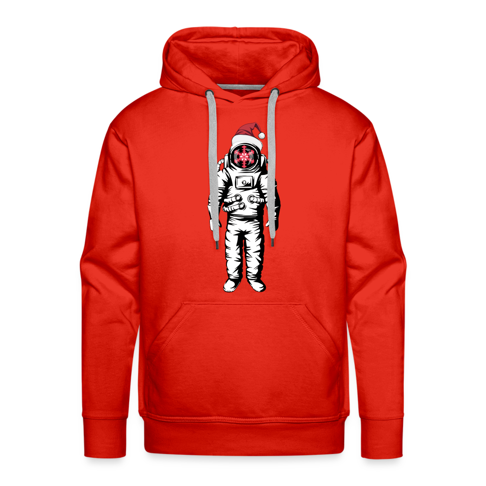 SnowBrains Santa Astronaut Men's Hoodie - red