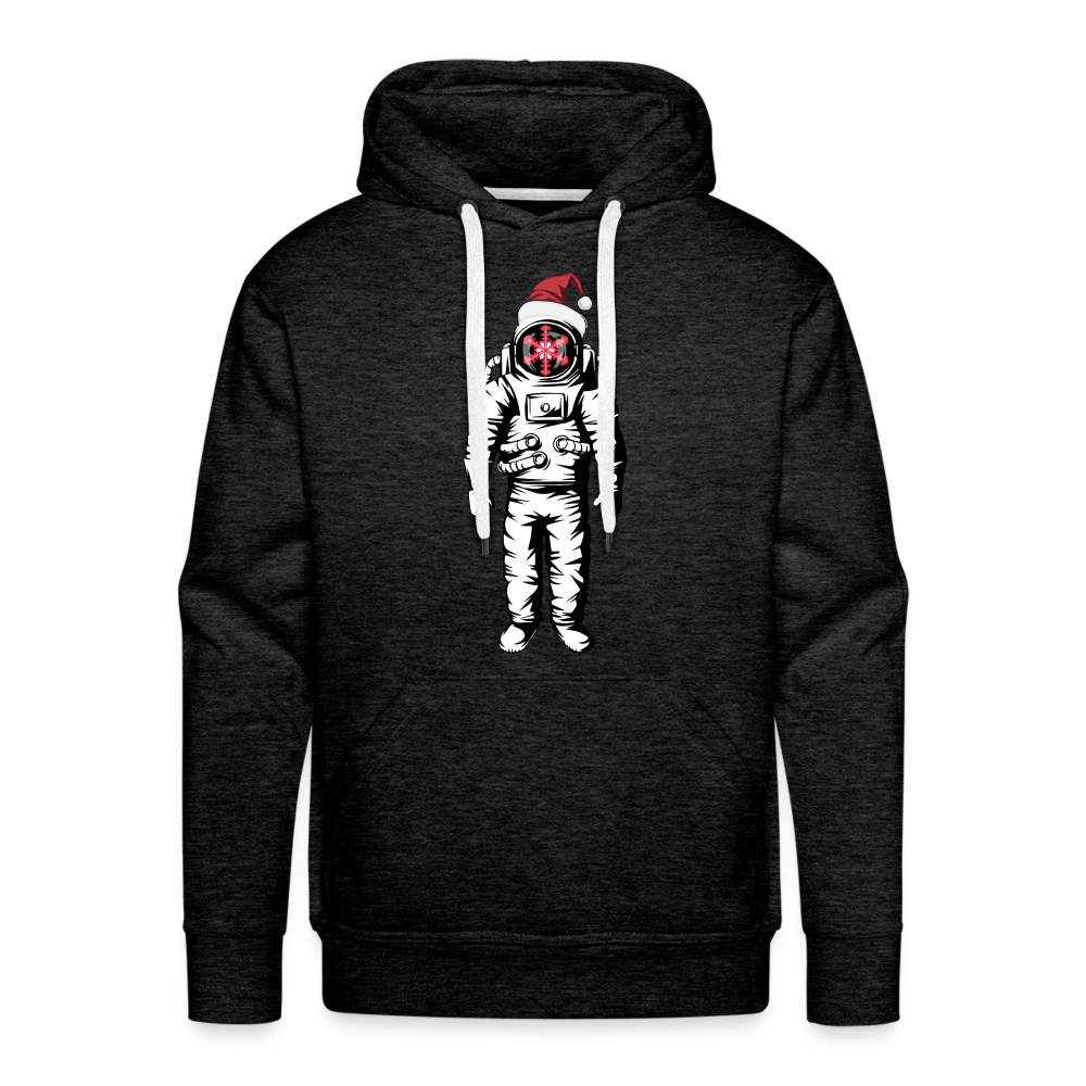 SnowBrains Santa Astronaut Men's Hoodie - charcoal grey