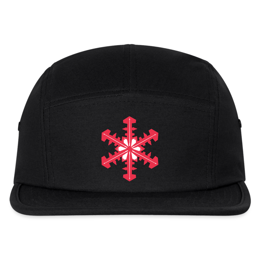 SnowBrains Snowflake Jockey Camper Cap - black