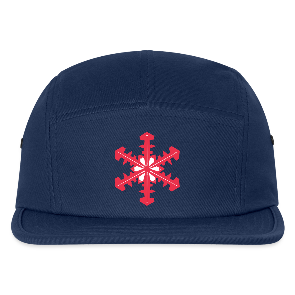 SnowBrains Snowflake Jockey Camper Cap - navy