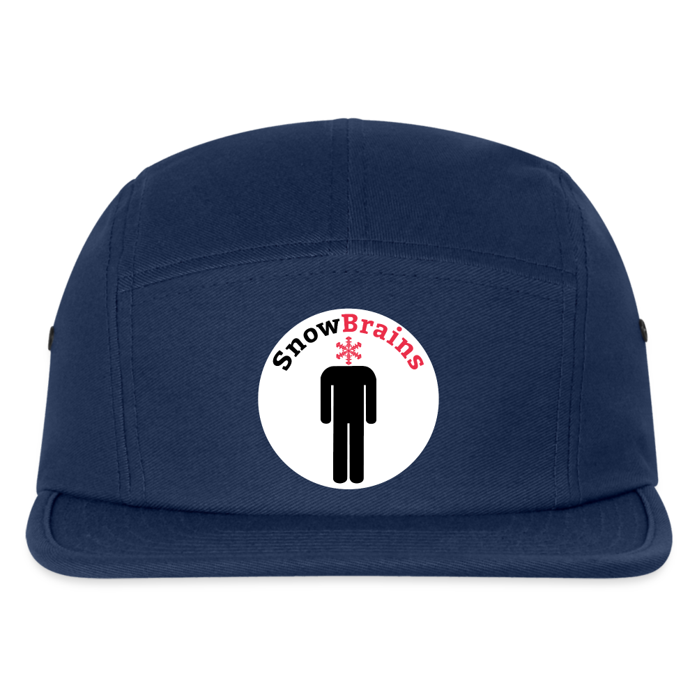 SnowBrains Stickman Logo Jockey Camper Cap - navy