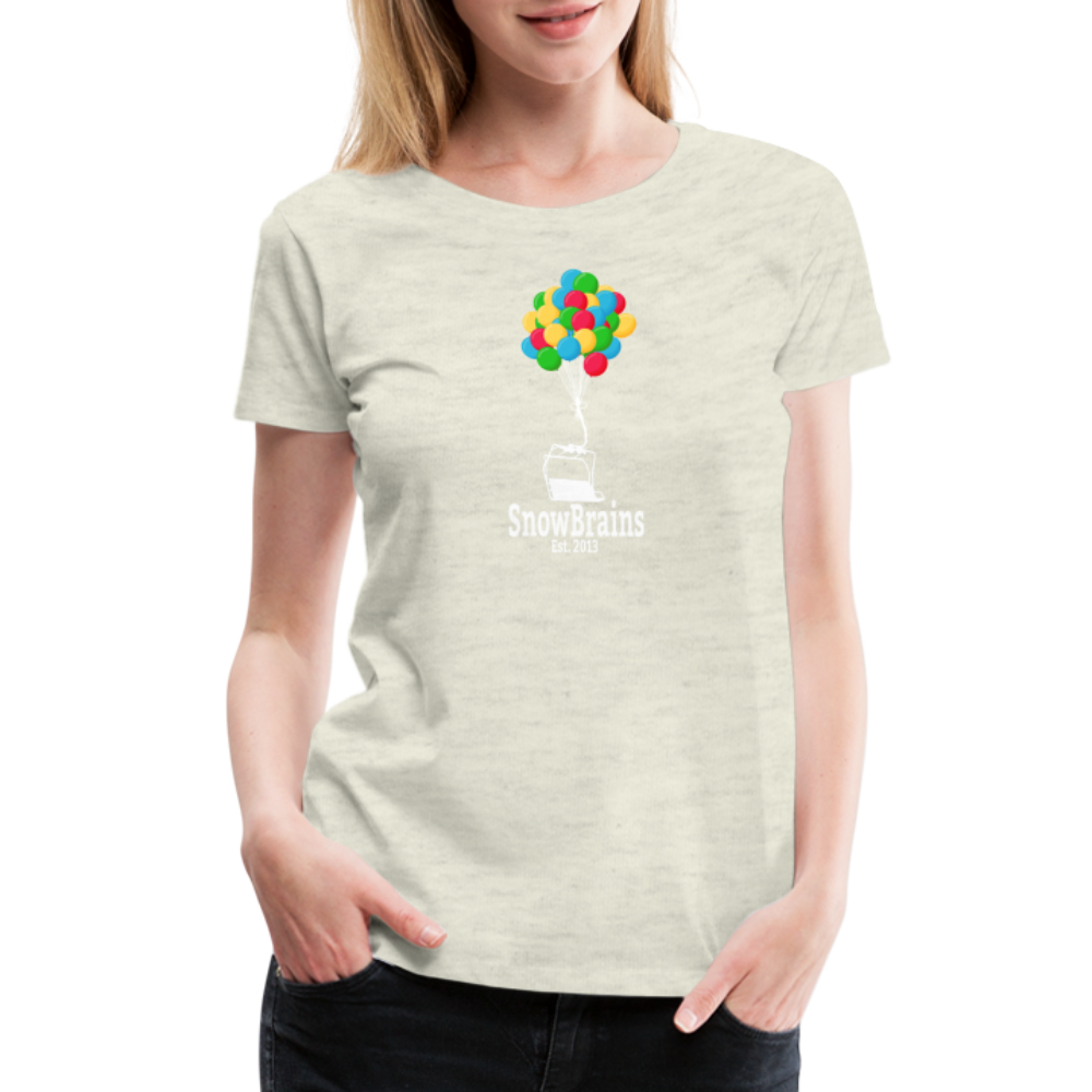 SnowBrains Balloon Chair Women's Premium T-Shirt - heather oatmeal