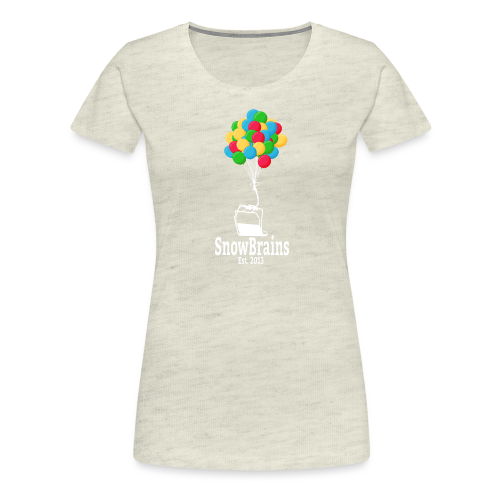 SnowBrains Balloon Chair Women's Premium T-Shirt - heather oatmeal