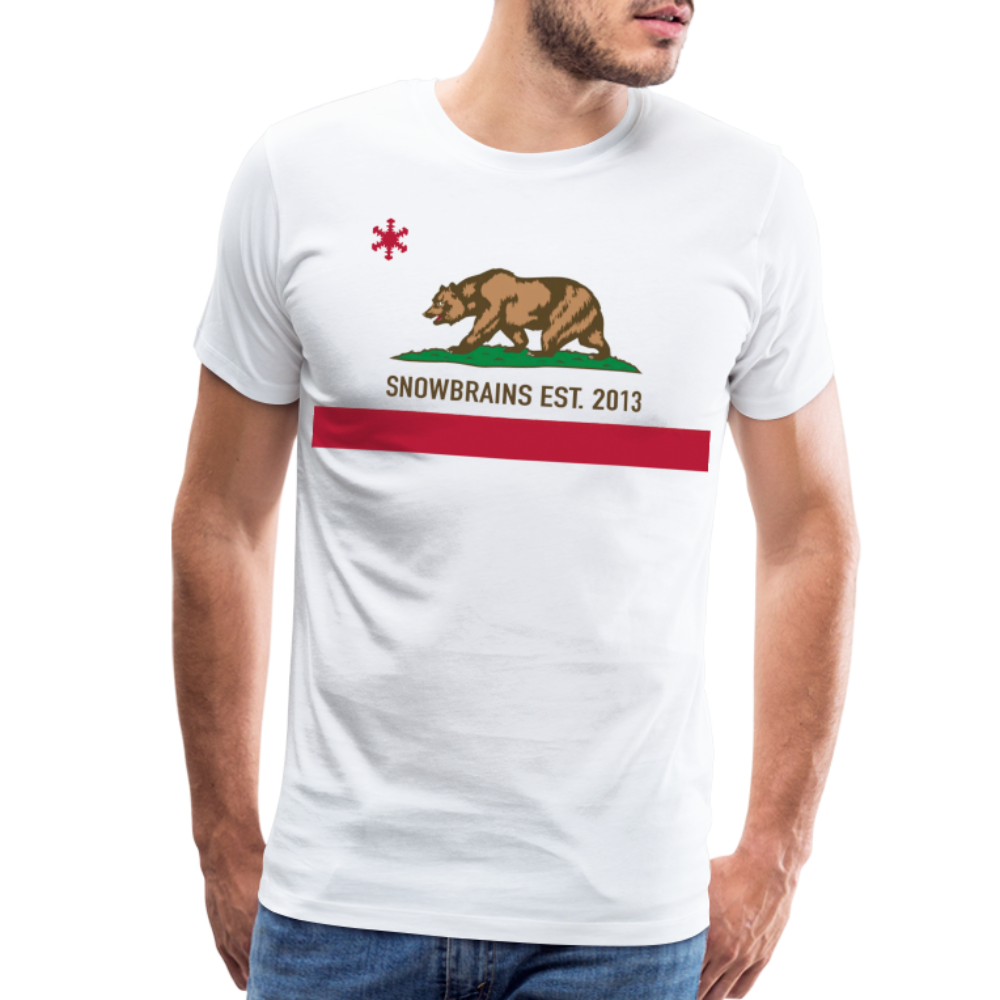 SnowBrains California Men's Premium T-Shirt - white