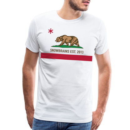 SnowBrains California Men's Premium T-Shirt - white