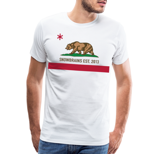 SnowBrains California Men's Premium T-Shirt - white