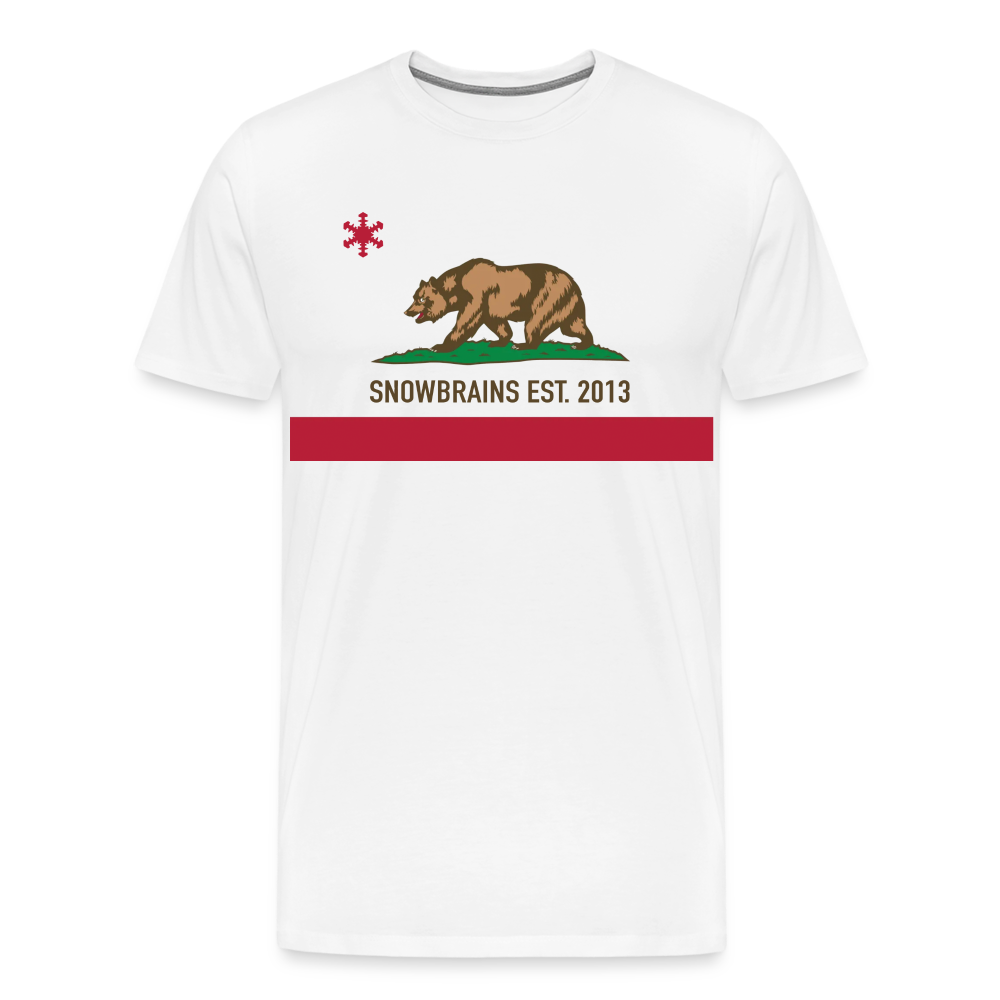 SnowBrains California Men's Premium T-Shirt - white