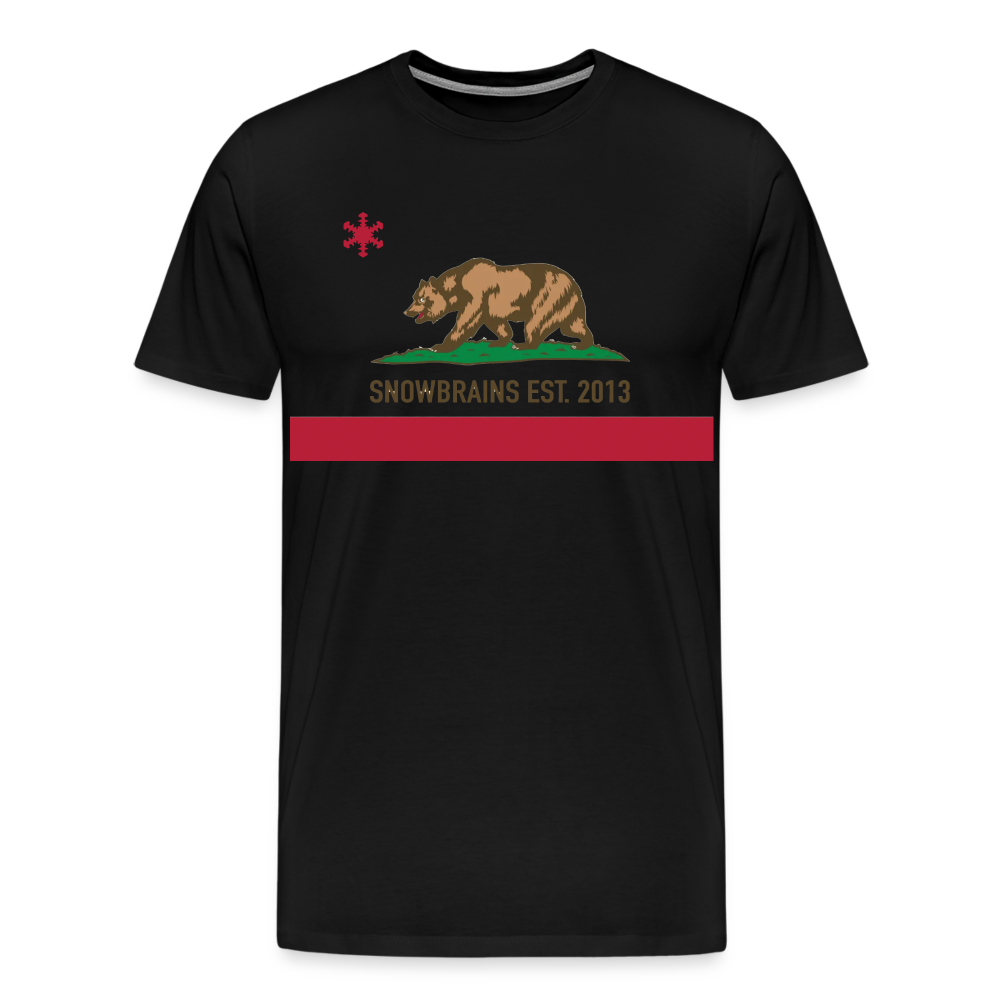 SnowBrains California Men's Premium T-Shirt - black