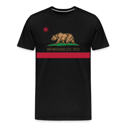 SnowBrains California Men's Premium T-Shirt - black