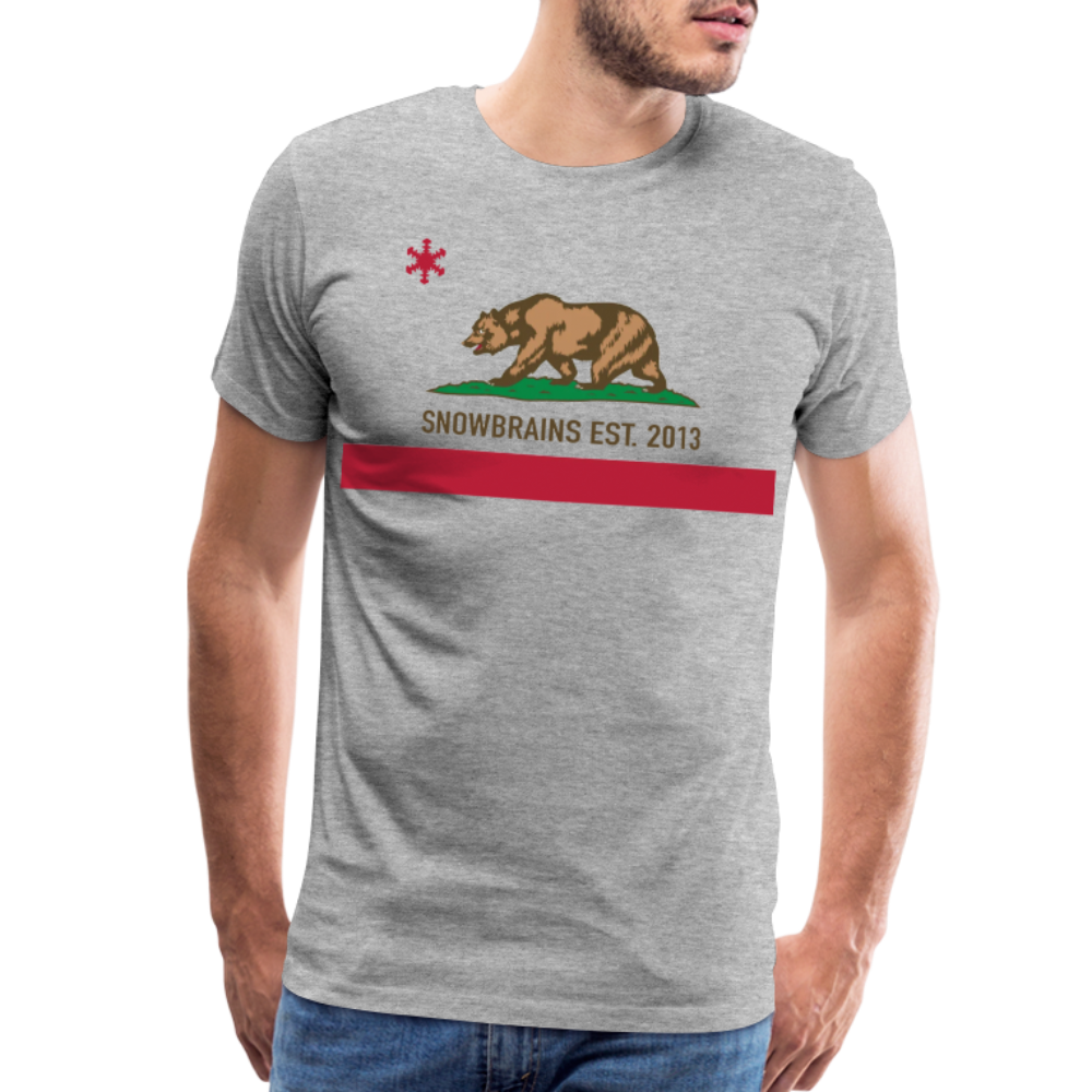 SnowBrains California Men's Premium T-Shirt - heather gray