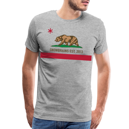 SnowBrains California Men's Premium T-Shirt - heather gray