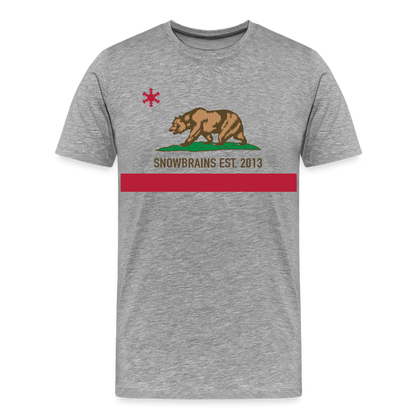 SnowBrains California Men's Premium T-Shirt - heather gray