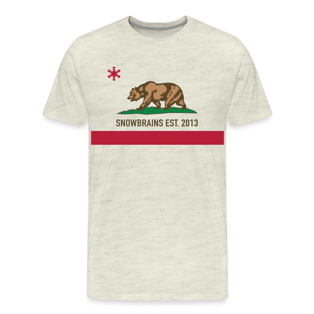 SnowBrains California Men's Premium T-Shirt - heather oatmeal