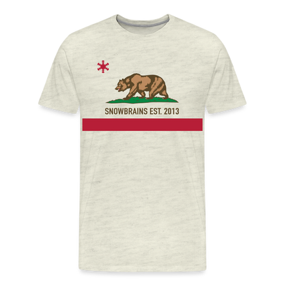 SnowBrains California Men's Premium T-Shirt - heather oatmeal