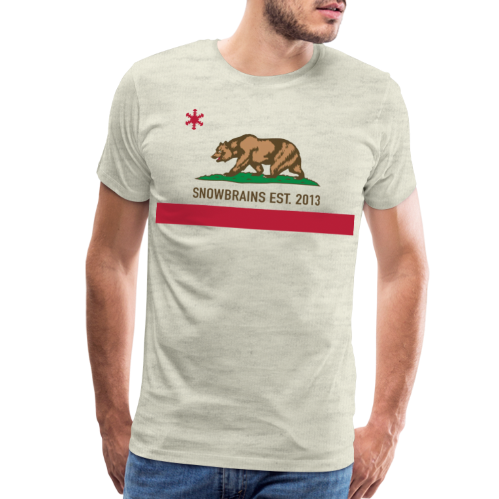 SnowBrains California Men's Premium T-Shirt - heather oatmeal