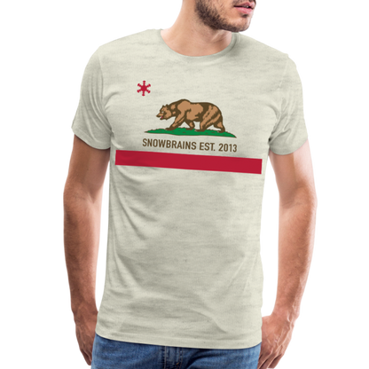 SnowBrains California Men's Premium T-Shirt - heather oatmeal