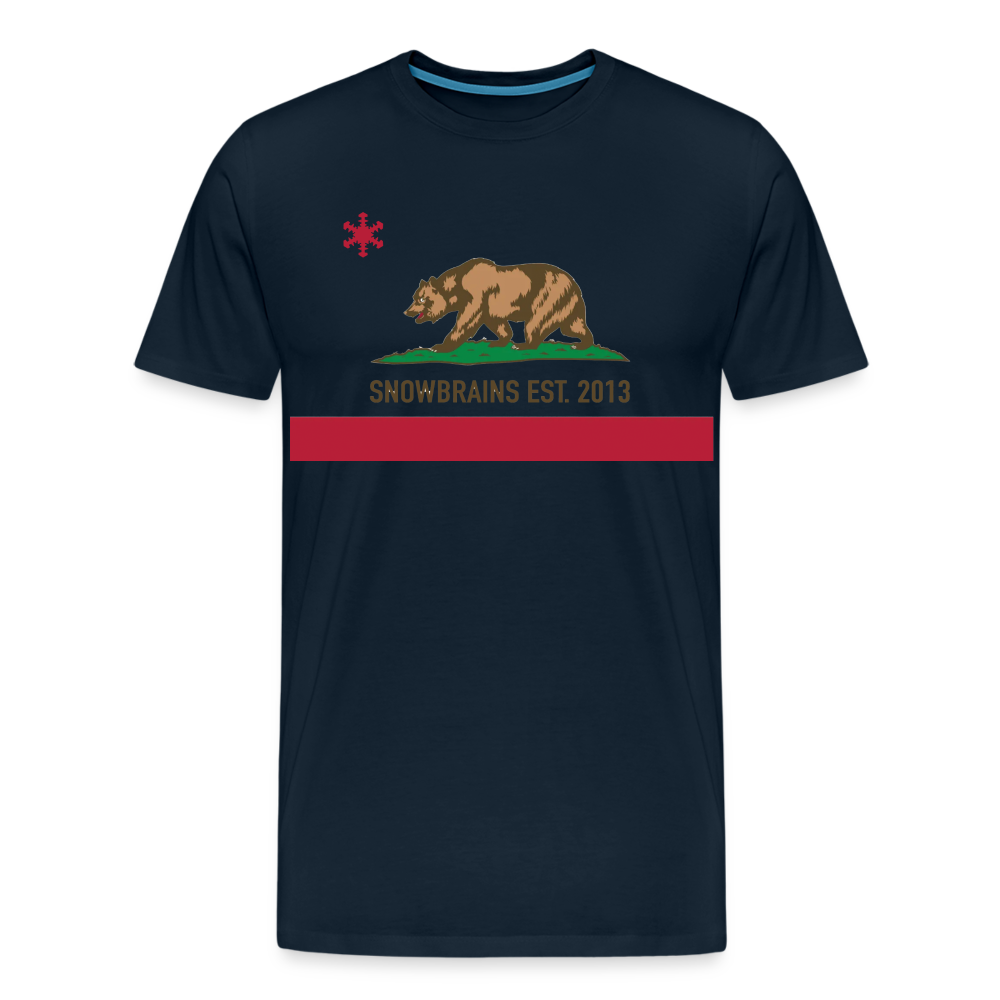 SnowBrains California Men's Premium T-Shirt - deep navy