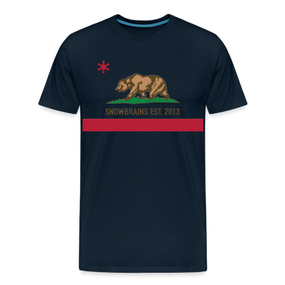 SnowBrains California Men's Premium T-Shirt - deep navy