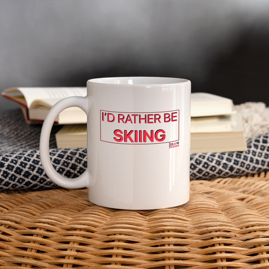 SnowBrains 'I'd rather be skiing' Coffee/Tea Mug - white