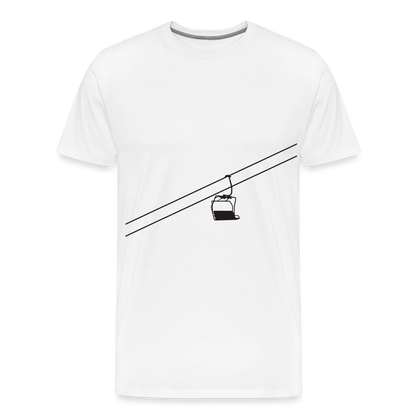 SnowBrains 'Chairlift Silhouette' Men's Premium T-Shirt - white