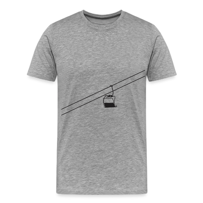 SnowBrains 'Chairlift Silhouette' Men's Premium T-Shirt - heather gray