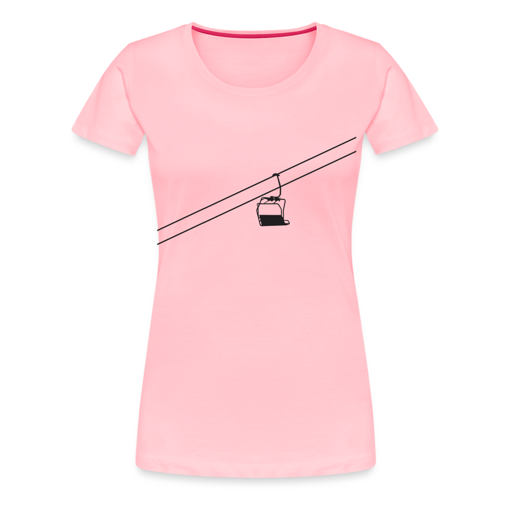 SnowBrains 'Chairlift Silhouette' Women’s Premium T-Shirt - pink