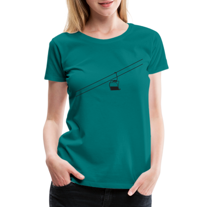 SnowBrains 'Chairlift Silhouette' Women’s Premium T-Shirt - teal