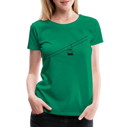 SnowBrains 'Chairlift Silhouette' Women’s Premium T-Shirt - kelly green