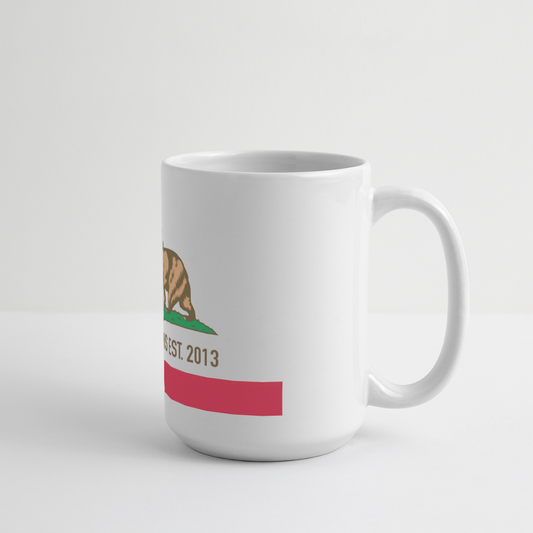 SnowBrains 'California' Panoramic Coffee/Tea Mug 15 oz - white