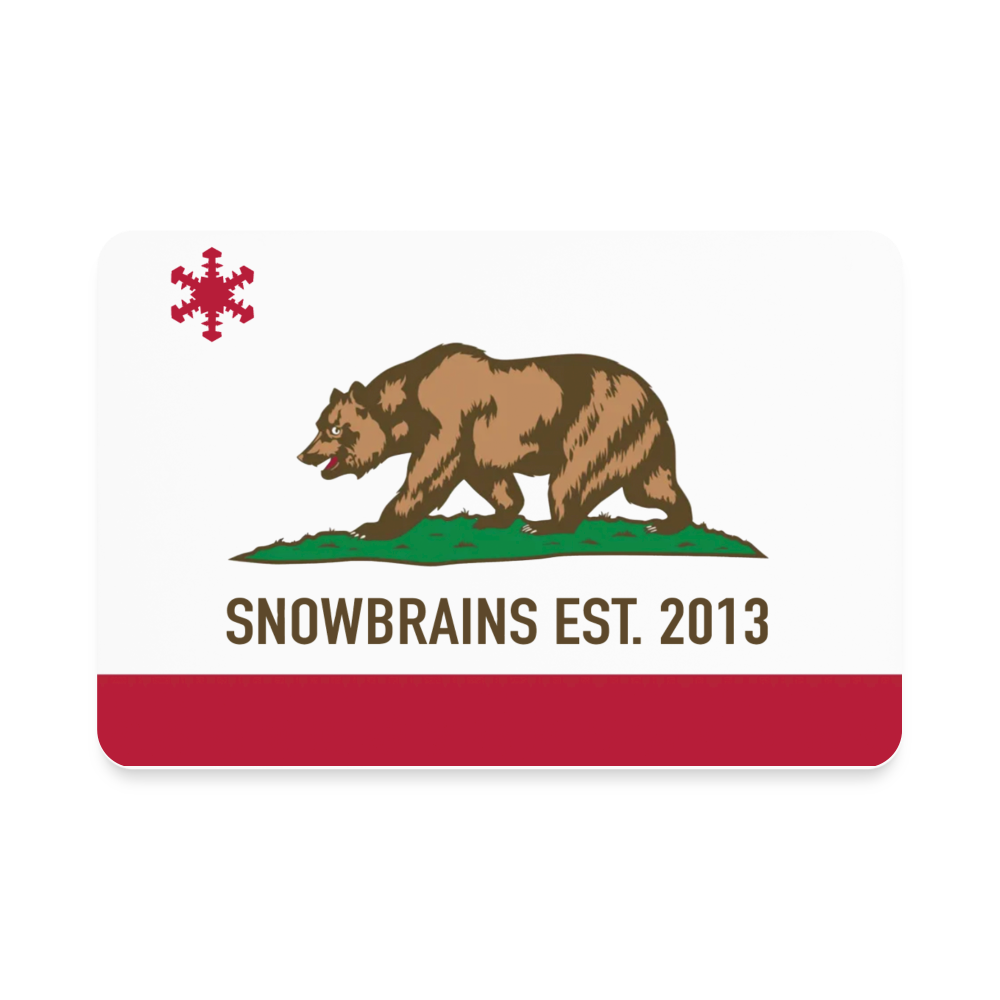 SnowBrains 'California' Rectangle Magnet - white